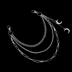 Gothic Accessories Moon Belt Clip Chain