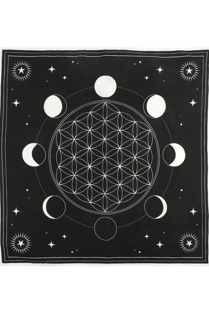 Something Different Moon Phase Crystal Grid Altar Cloth