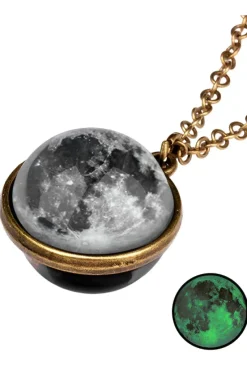 Gothic and Steampunk Jewellery Moon Sphere Pendant