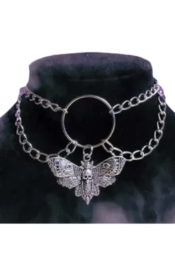 Gothic and Steampunk Jewellery Moth Choker
