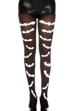 Music Legs Bat Tights