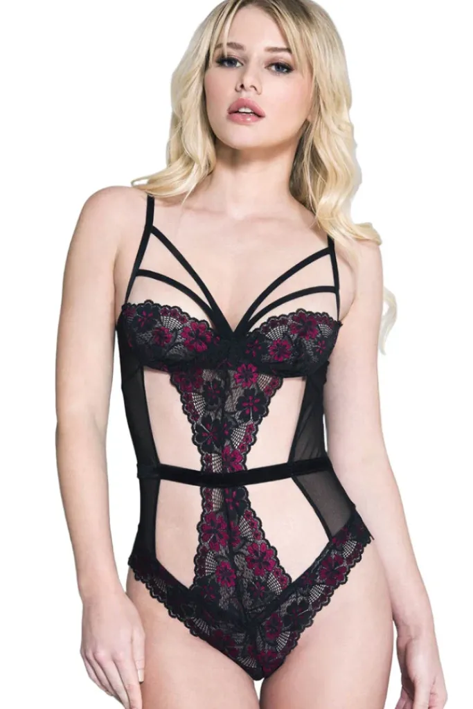 Music Legs Black Hot Pink Teddy