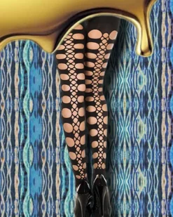 Music Legs Hole and Net Tights