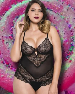 Music Legs Plus Size Teddy 80041Q