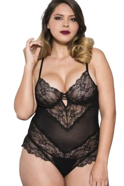 Music Legs Plus Size Teddy 80041Q