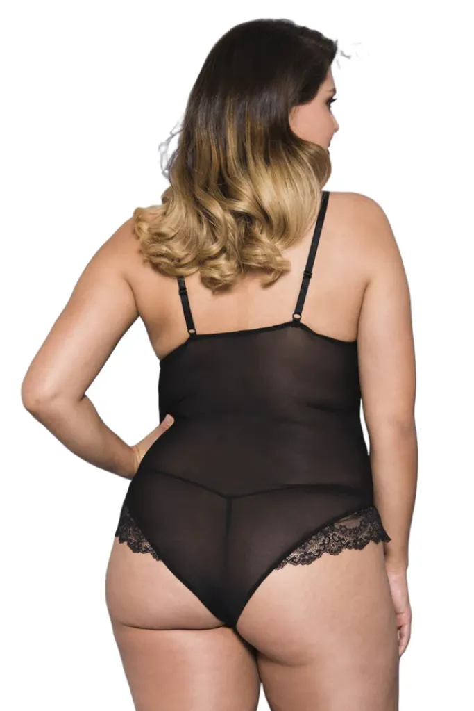 Music Legs Plus Size Teddy 80041Q