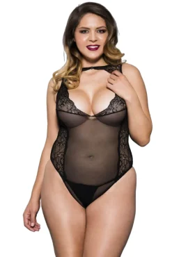 Music Legs Plus Size Teddy 80067Q