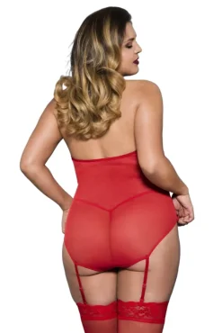 Music Legs Plus Size Teddy Red 20050Q