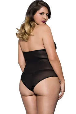 Music Legs Plus Size Teddy 80055Q Black