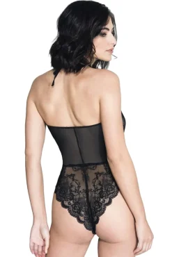 Music Legs Scalloped Trim Lace Teddy