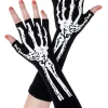 Music Legs Short Print Skeleton Gloves