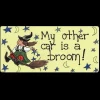 Something Different My Other Car Is A Broom Smiley Fridge Magnet