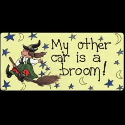 Something Different My Other Car Is A Broom Smiley Fridge Magnet