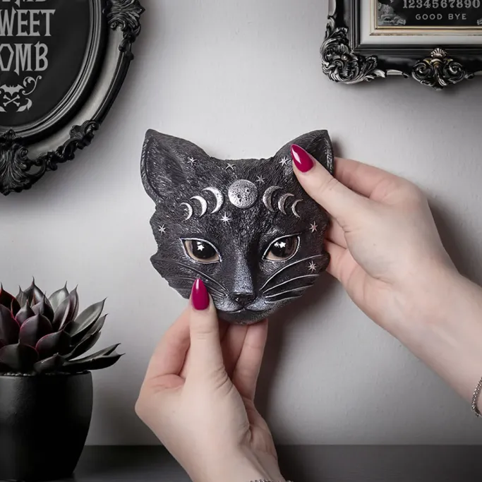 Alchemy Gothic Mystic Moon Cat Ornament