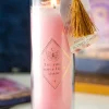 Something Different Mystic Rose Tube Candle with Rose Quartz Crystals