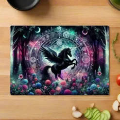 Oakhart Industries Mystic Unicorn Glass Chopping Board