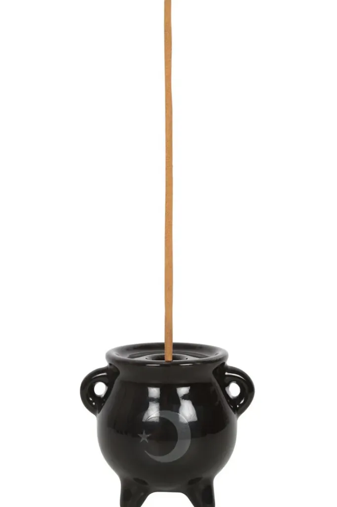 Something Different Mystical Moon Cauldron Ceramic Incense Holder