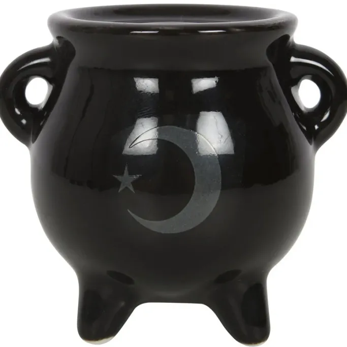 Something Different Mystical Moon Cauldron Ceramic Incense Holder