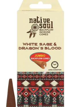 Something Different Native Soul White Sage and Dragons Blood Incense Backflow Cones
