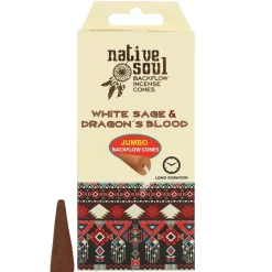 Something Different Native Soul White Sage and Dragons Blood Incense Backflow Cones
