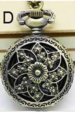 Pocketwatches Necklace Steampunk Flower Pocket Watch PW-D