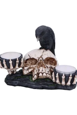 Nemesis Now Nevermore Raven and Skull Candle Holder