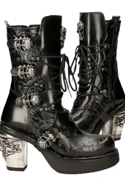 New Rock Boots New Rock Anki NRK Skull Boots M.8366