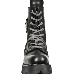 New Rock Boots New Rock Biker Boots Skull Cross Badge M.1623