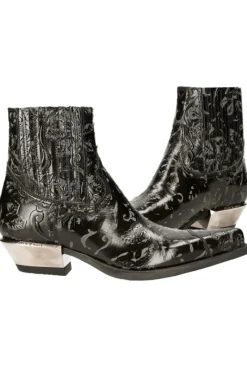 New Rock Boots New Rock Black Cowboy Boots M.7953