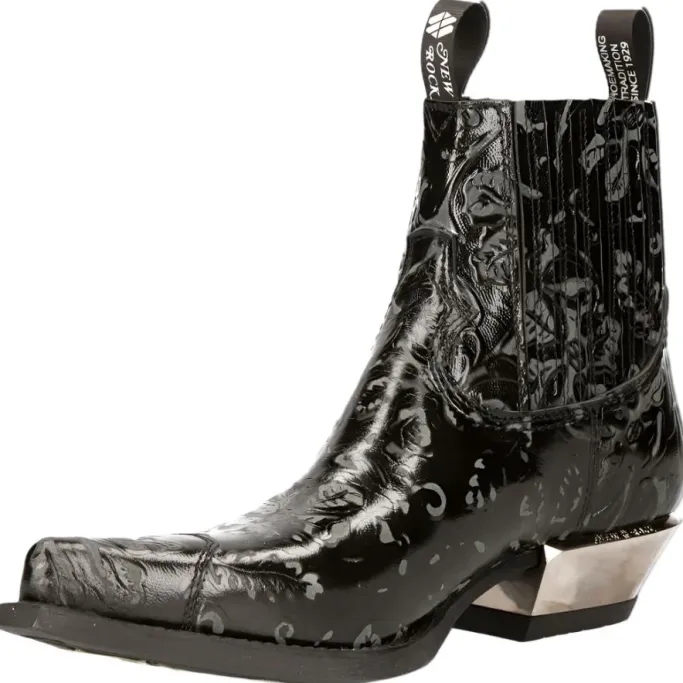 New Rock Boots New Rock Black Cowboy Boots M.7953