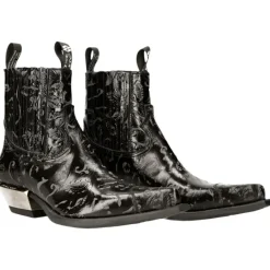 New Rock Boots New Rock Black Cowboy Boots M.7953