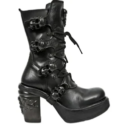 New Rock Boots New Rock Black NRK Skull Boots M.8366