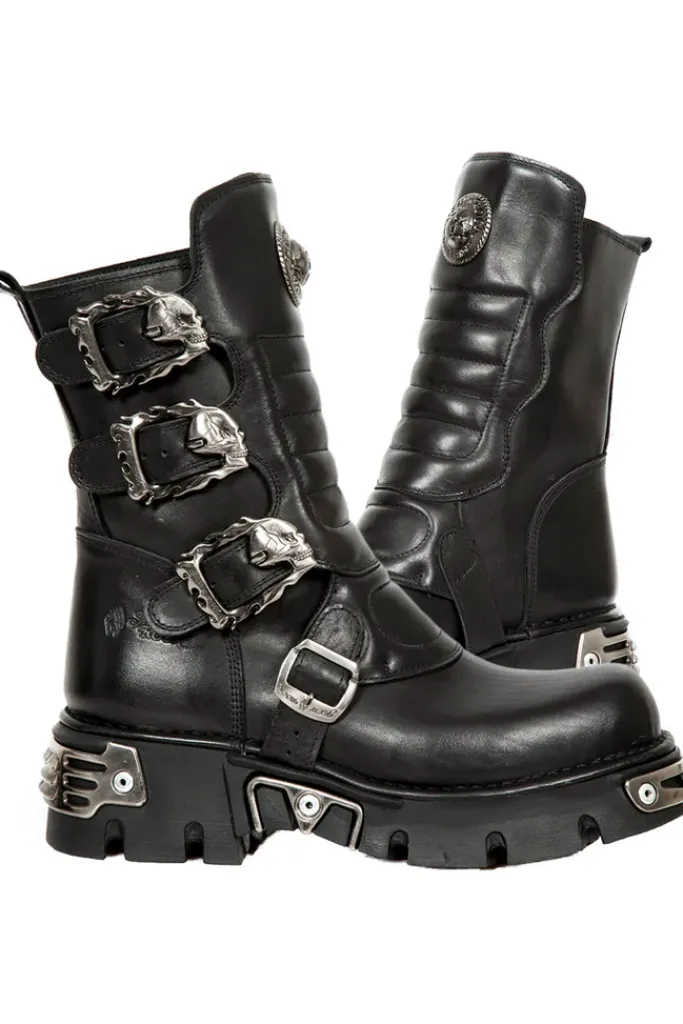 New Rock Boots New Rock Black Wild Reactor Boots M.391X (UK7)
