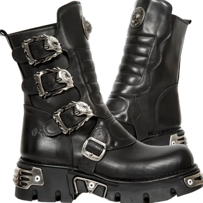 New Rock Boots New Rock Black Wild Reactor Boots M.391X (UK7)