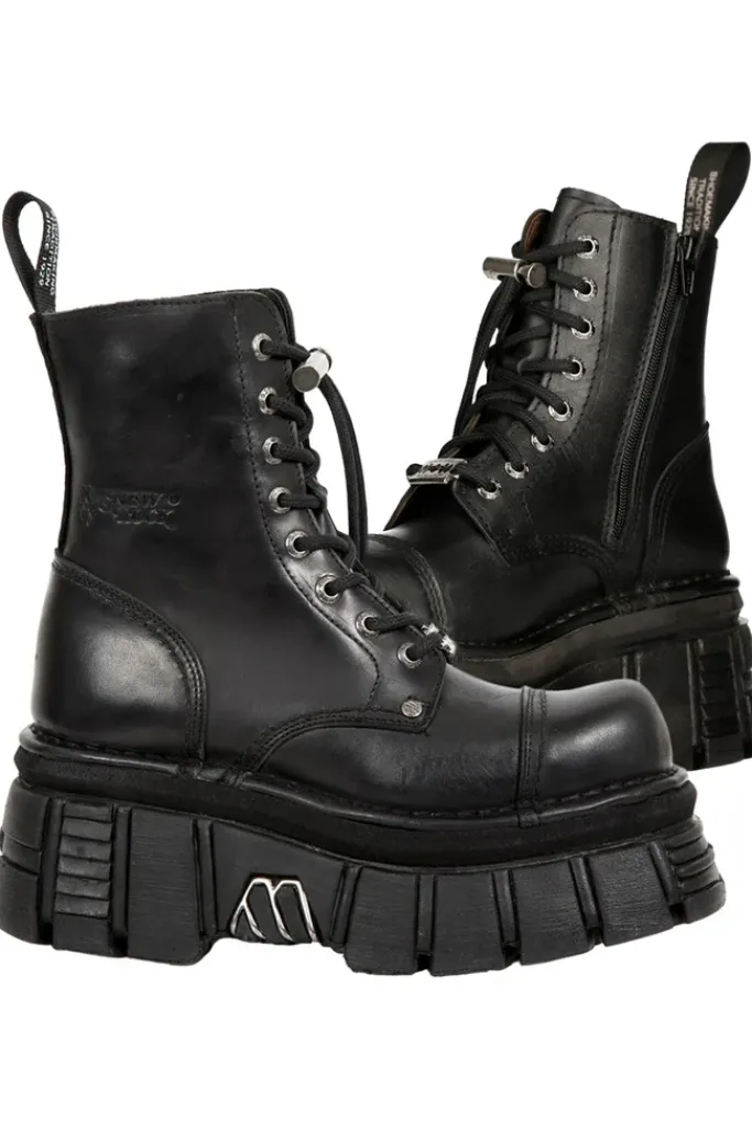 New Rock Boots New Rock Combat Boots M.NEWMILI083