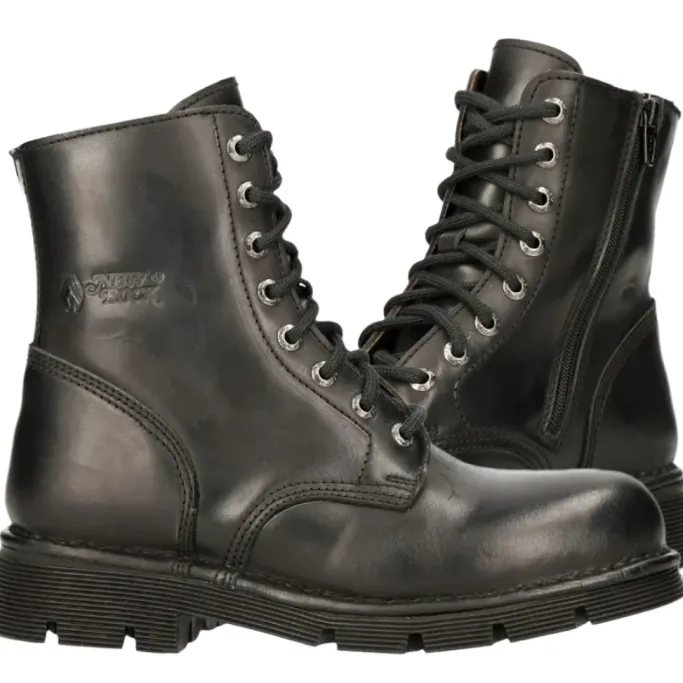 New Rock Boots New Rock Combat Boots M-NEWMILI084-S1