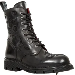 New Rock Boots New Rock Embroidered Fleur De Lys Boots M.NEWMILI118-S1