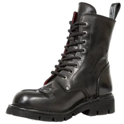 New Rock Boots New Rock Embroidered Fleur De Lys Boots M.NEWMILI118-S1
