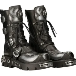 New Rock Boots New Rock Flame Boots, Demon Skull M.107-S2