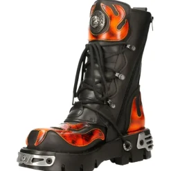 New Rock Boots New Rock Flame Boots, Demon Skull M.107-S1