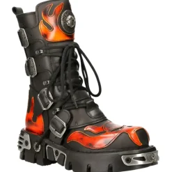 New Rock Boots New Rock Flame Boots, Demon Skull M.107-S1