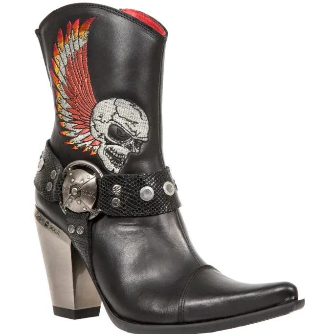 New Rock Boots New Rock Ladies Cowboy Boots (UK4, 8)