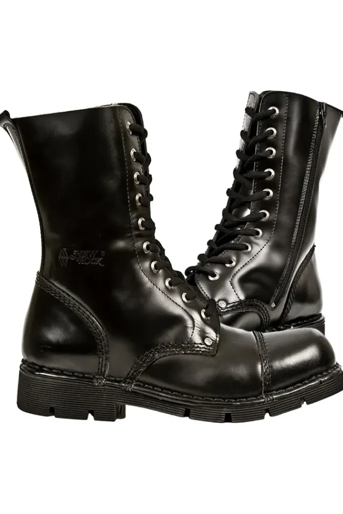 New Rock Boots New Rock Military Combat Boots M.NEWMILI10-S1