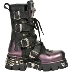 New Rock Boots New Rock Purple Flame Boots M591 S5 (UK3, 13)