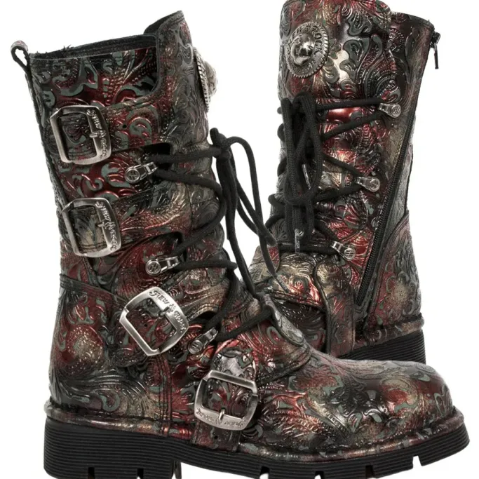 New Rock Boots New Rock Red Boots M.1473-S42