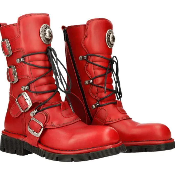 New Rock Boots New Rock Red Boots M.1473-S12