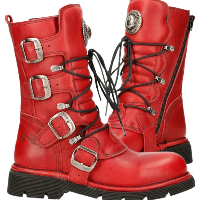 New Rock Boots New Rock Red Boots M.1473-S12