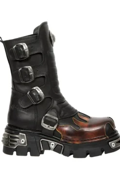 New Rock Boots New Rock Red Flame Boots M.591X S1 (UK10)