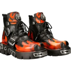 New Rock Boots New Rock Red Flame Boots, M.288-S1