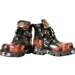 New Rock Boots New Rock Red Flame Boots, M.288-S1